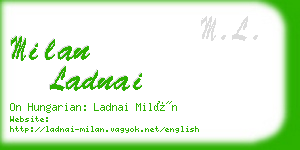 milan ladnai business card